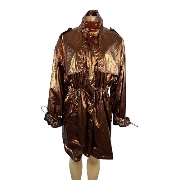 Lola Casademunt Women’s Copper Oversized Parka Jacket W/ Drawstring Waist Sz S/M - Picture 1 of 13